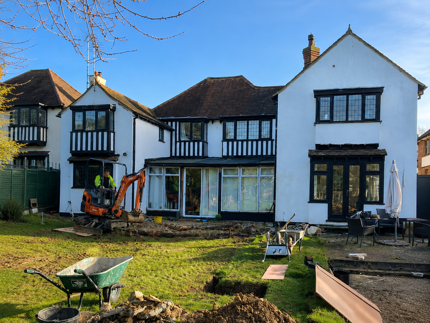 Before photo of a residential house extension project in Colchester Essex before building work by Essex Builders