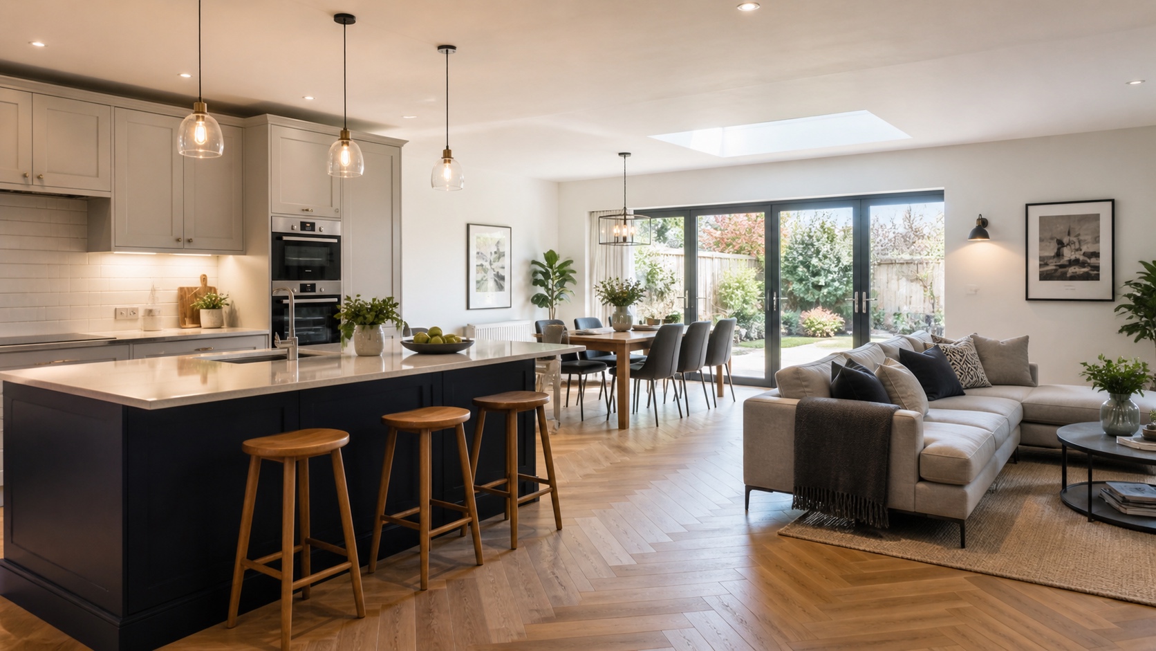 Open-plan kitchen and home renovation work in Colchester
